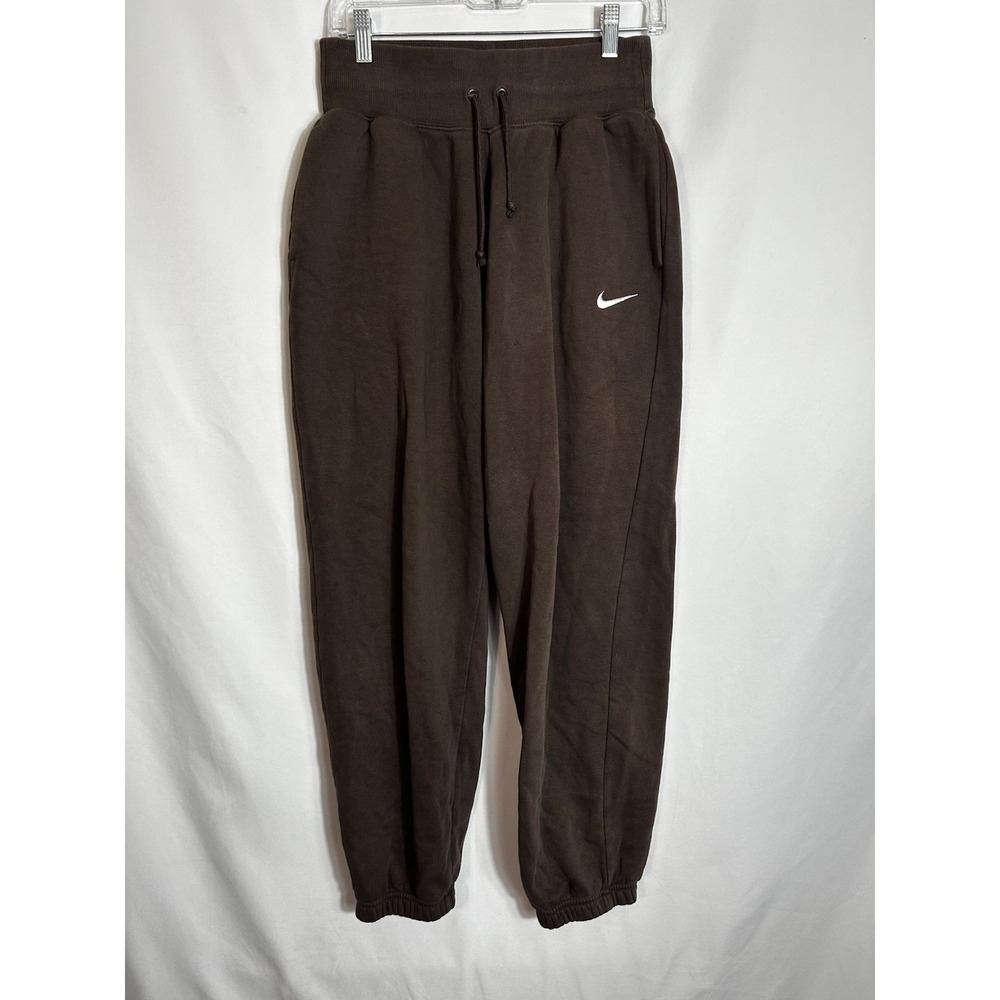 Women's Brown Nike Phoenix Fleece Oversized Sweatpants Joggers Travis Size S